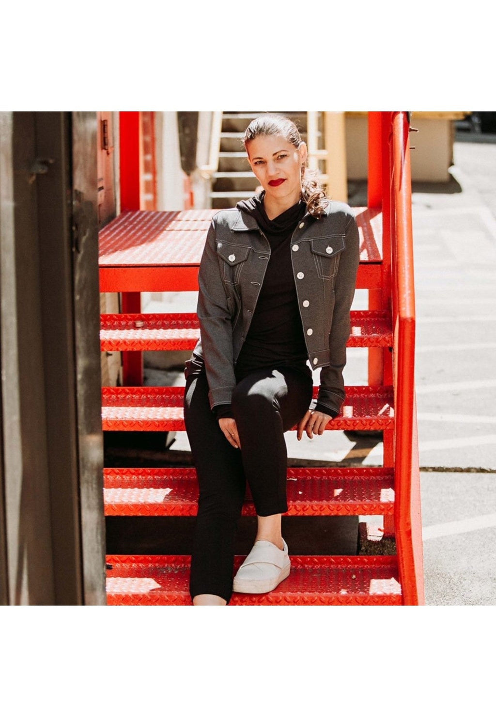 Buki Neo-Tech Jacket - Charcoal Grey — lifestyle context