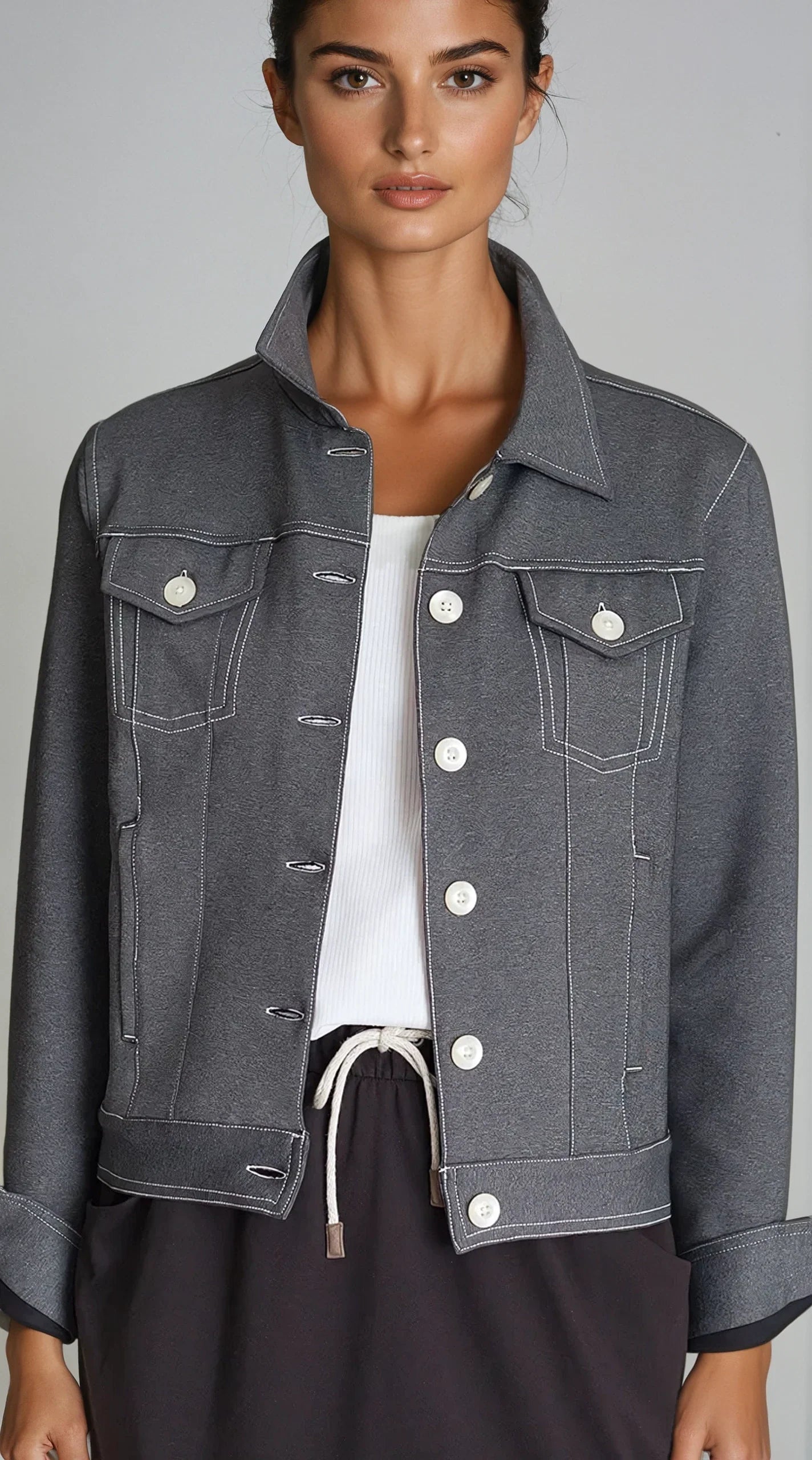 Buki Neo-Tech Jacket - Charcoal Grey — side view