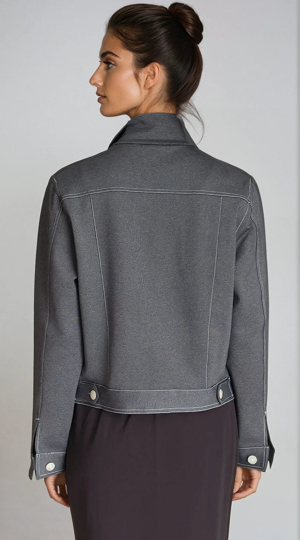 Buki Neo-Tech Jacket - Charcoal Grey — back view