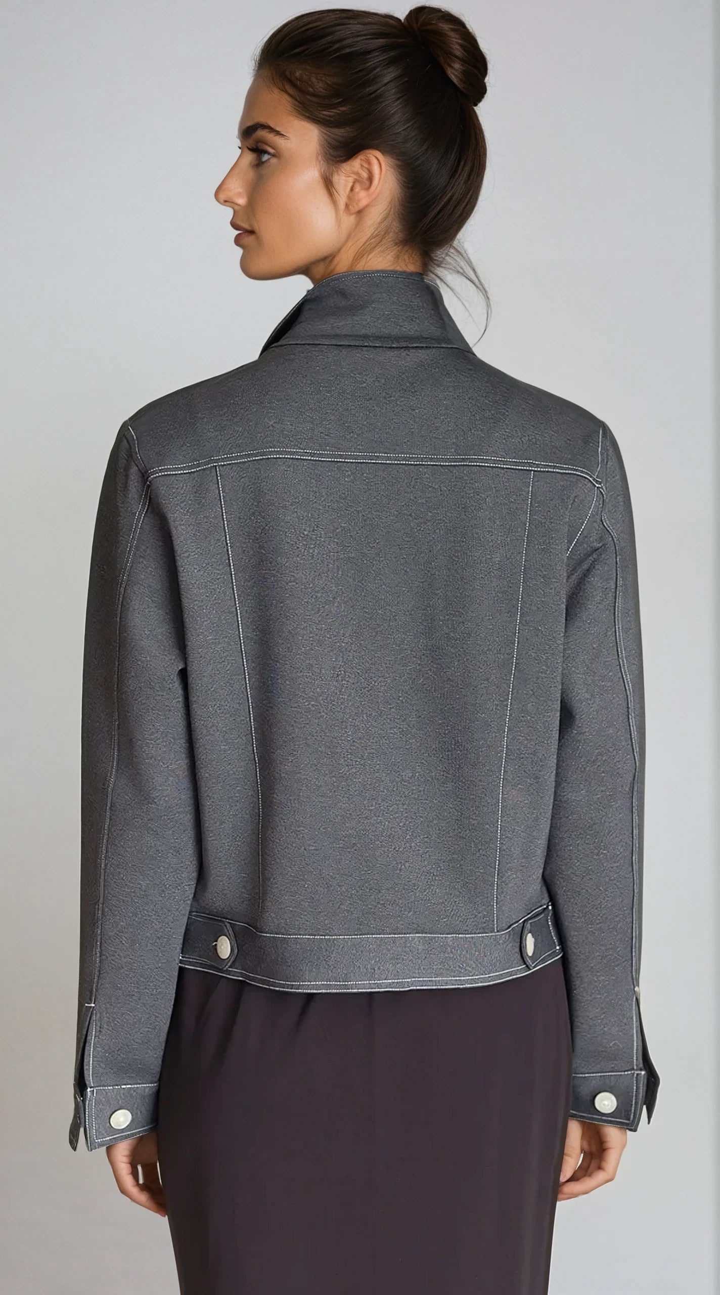 Buki Neo-Tech Jacket - Charcoal Grey — back view