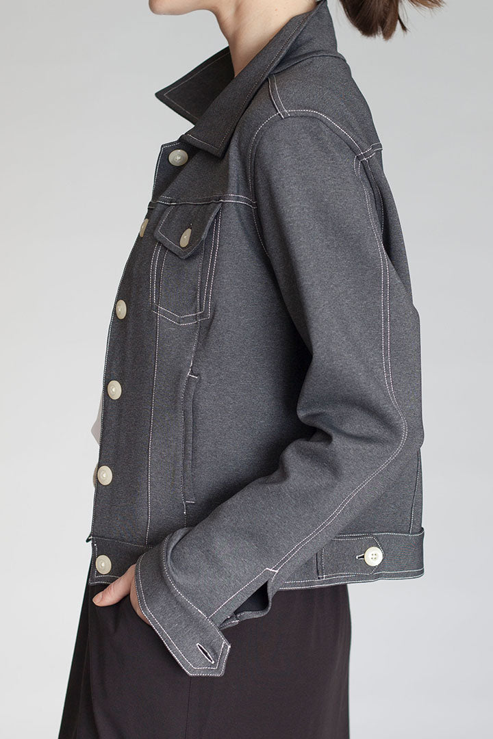 Buki Neo-Tech Jacket - Charcoal Grey — in-use photo