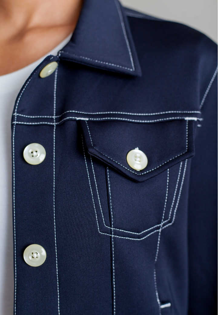 Buki Neo-Tech Jacket - Navy — detail close-up