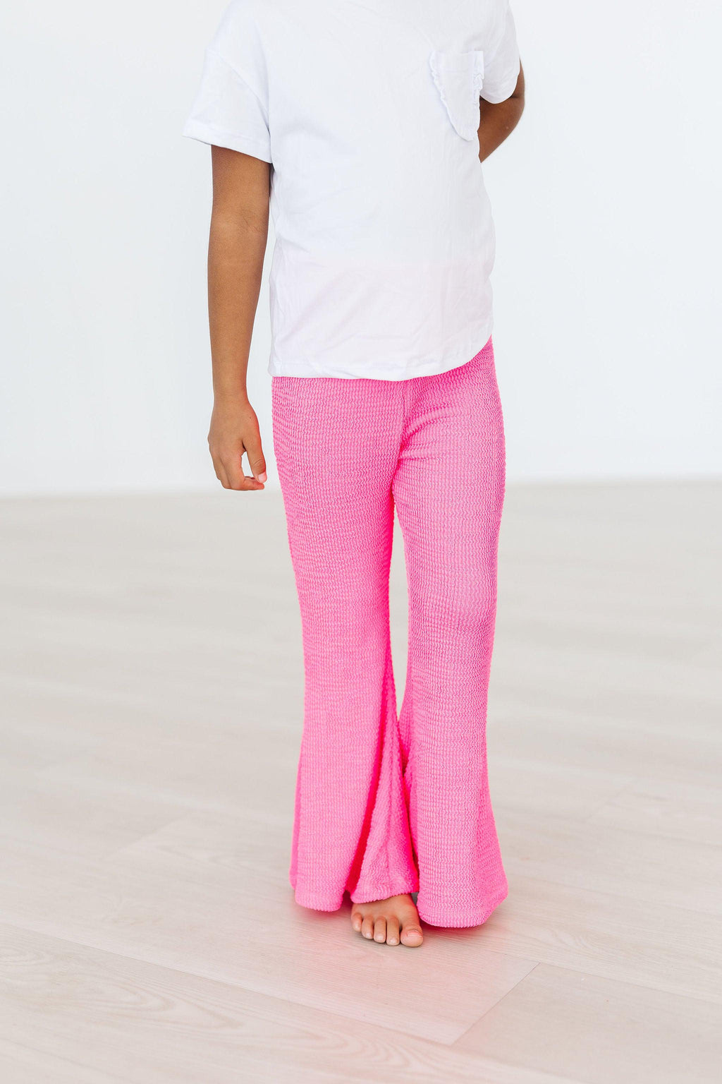 Mila & Rose ® Neon Pink Scrunchy Bells — lifestyle context