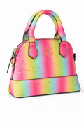 Mila & Rose ® Neon Rainbow Glitter Girl's Crossbody Purse — main product shot