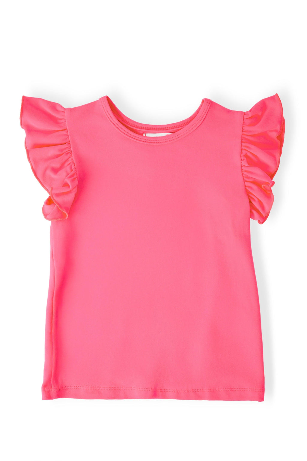 Mila & Rose ® Neon Pink S/S Ruffle Tee — main product shot