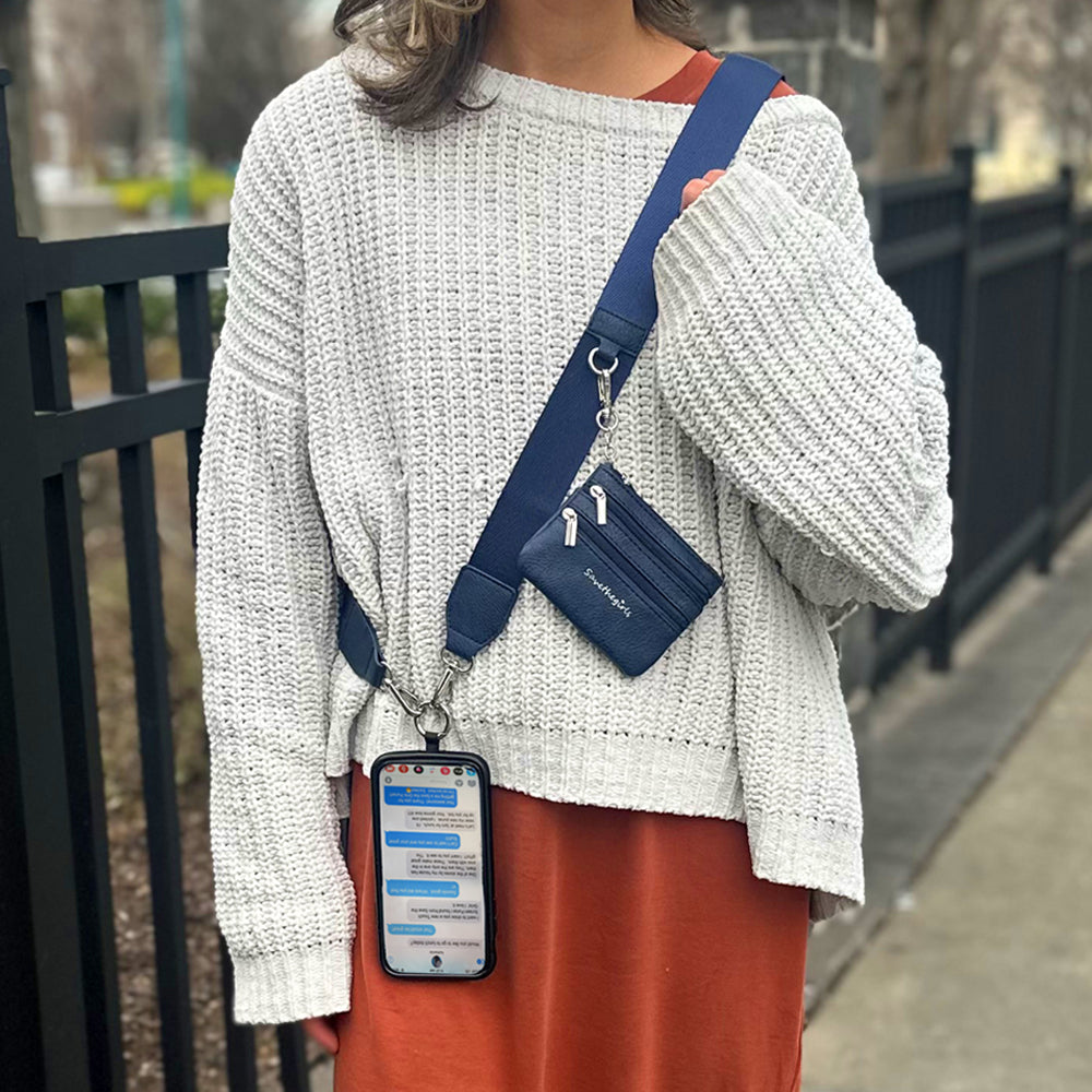 SaveTheGirls Clip & Go Strap with Pouch - Neutral Collection — in-use photo
