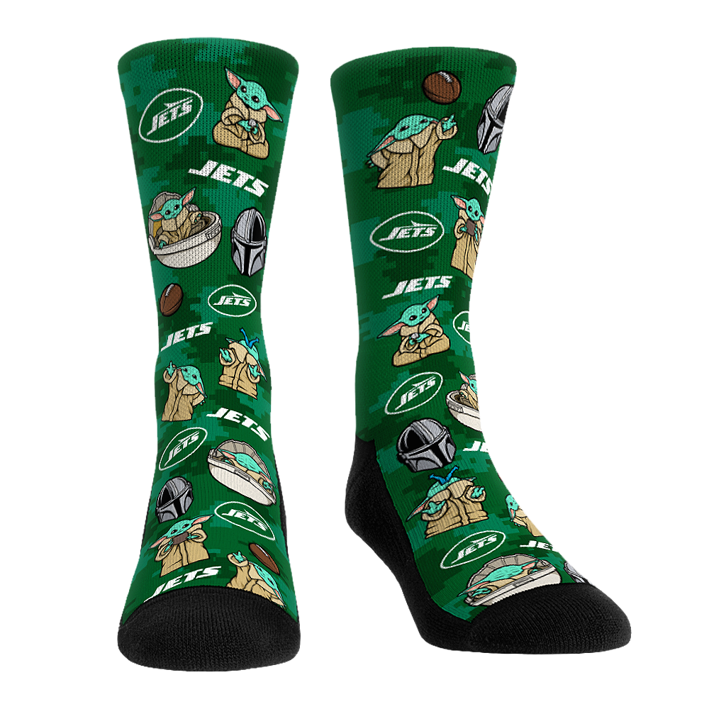 Rock 'Em Socks Rock 'Em Socks New York Jets - Star Wars  - Grogu All-Over — main product shot