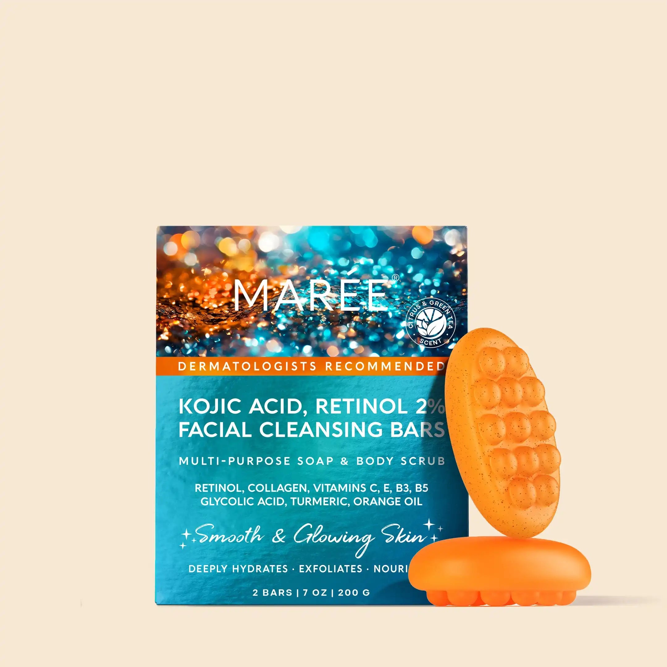Maree Maree Turmeric Kojic Soap & Scrub — in-use photo
