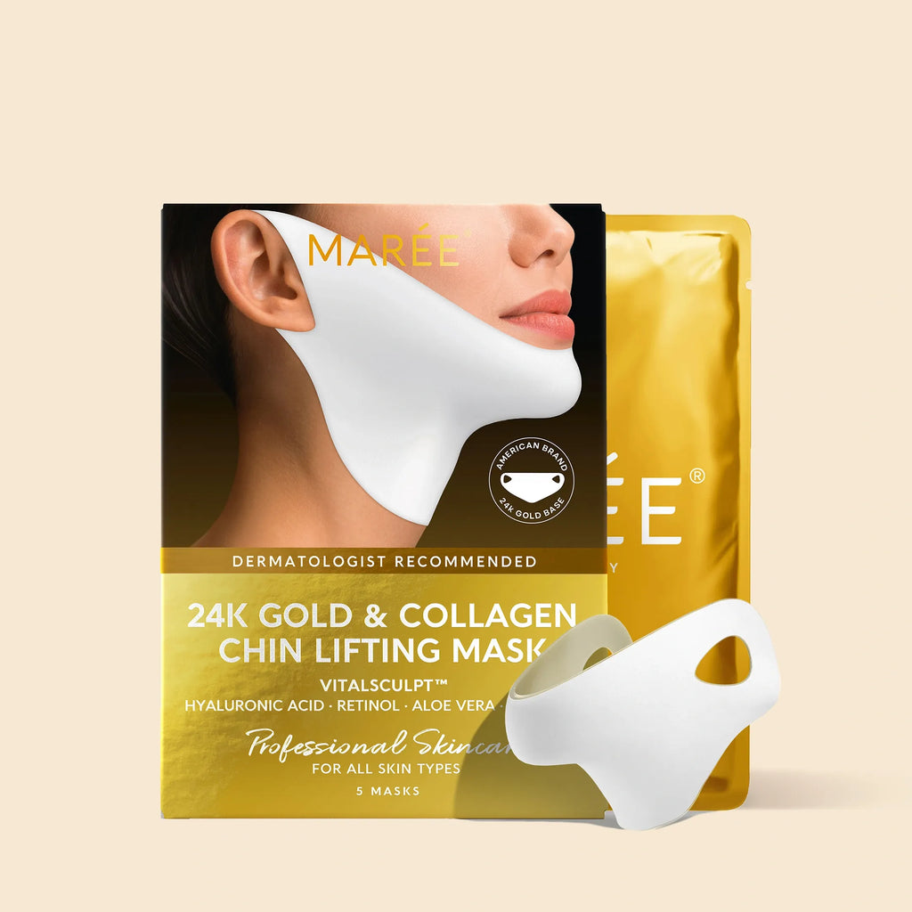 Maree 24K Gold V-Line Lifting Mask — product on model