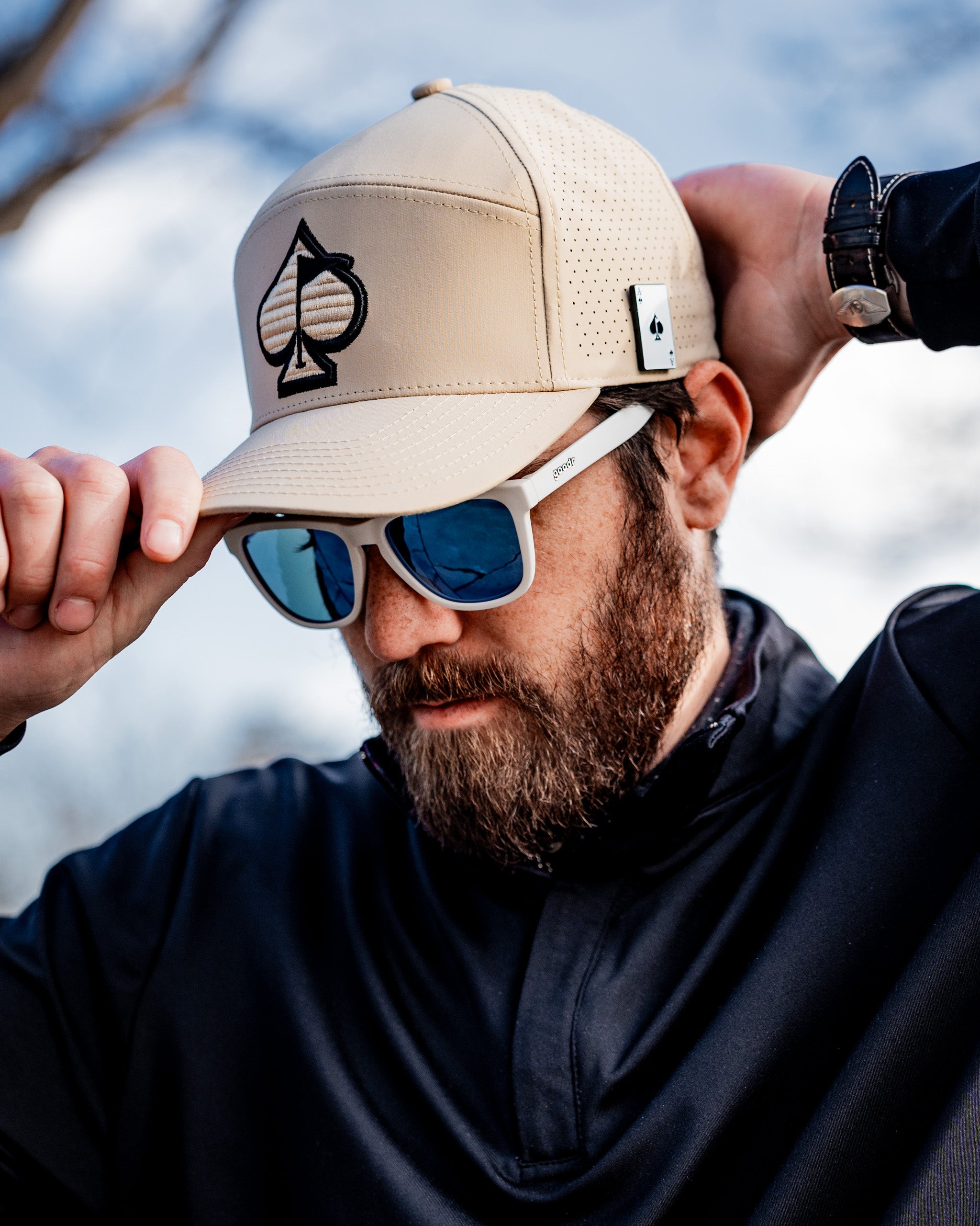 Pins and Aces Tradesman Hat - Sand — color detail