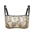 Amour d'Agnette Kim High-Neck Floral Embroidered Underwire Bra — bra product shot front