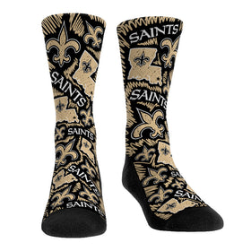Rock 'Em Socks New Orleans Saints - Logo Sketch (Black)