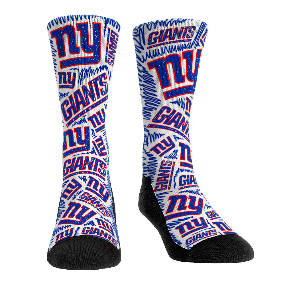 Rock 'Em Socks Rock 'Em Socks New York Giants - Logo Sketch (White) — main product shot