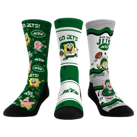 Rock 'Em Socks New York Jets - SpongeBob SquarePants  - 3-Pack