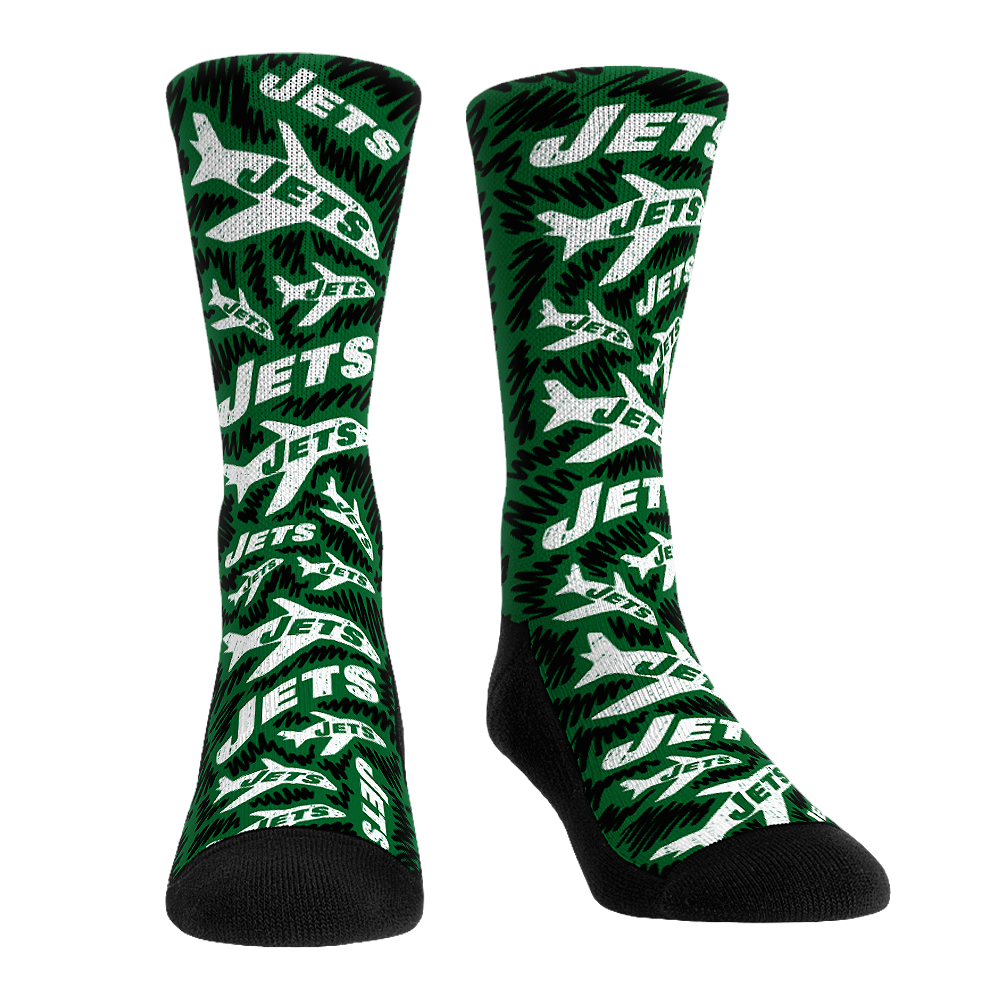 Rock 'Em Socks Rock 'Em Socks New York Jets - Throwback Logo Sketch — main product shot