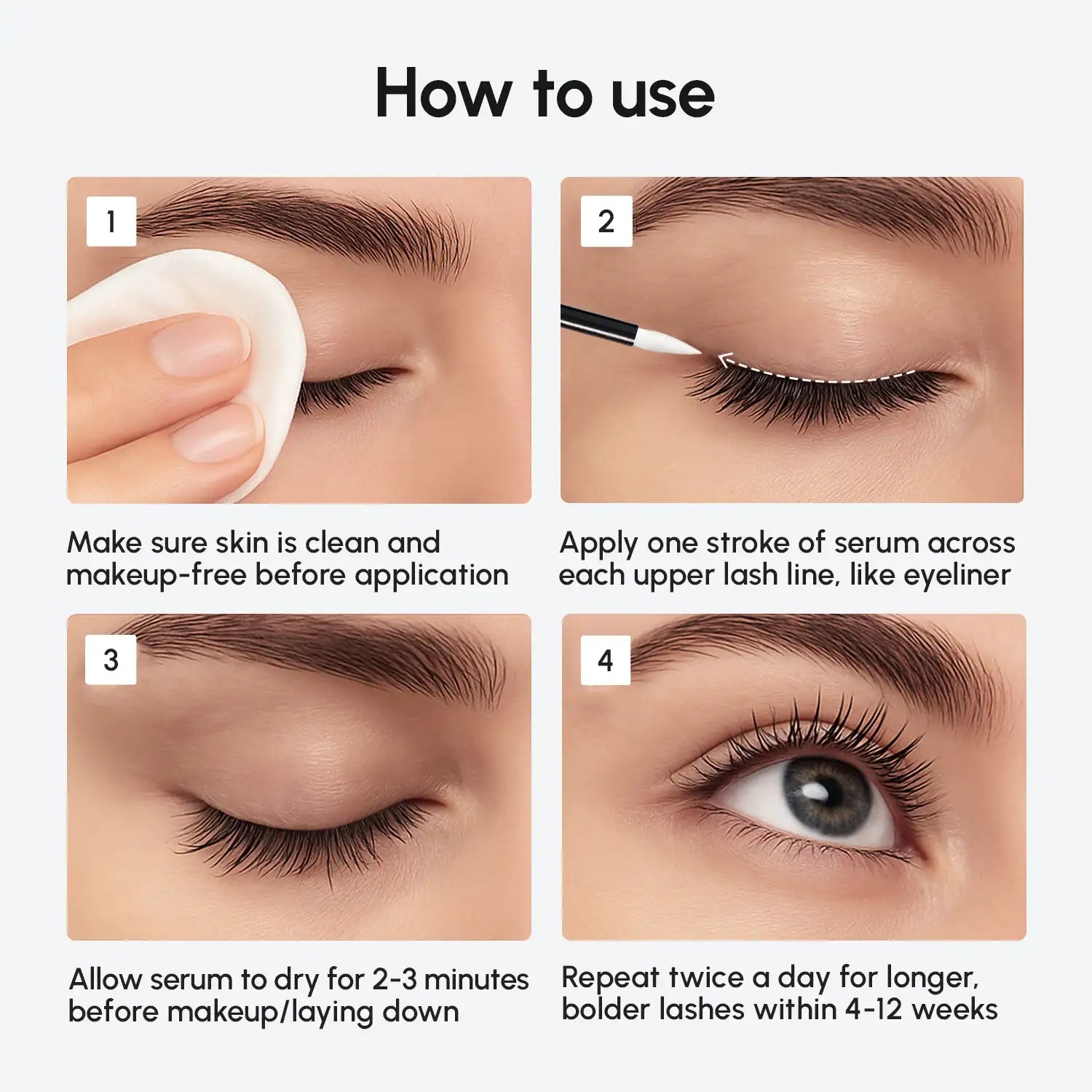 Maree Lash & Brow Growth Serum — in-use photo