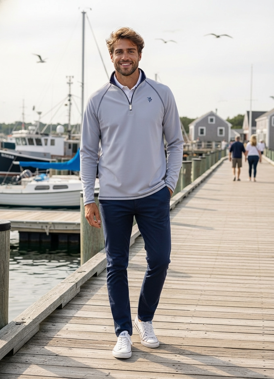 White Water Life New Harbor Quarter Zip Effortless Comfort — quarter zips category context