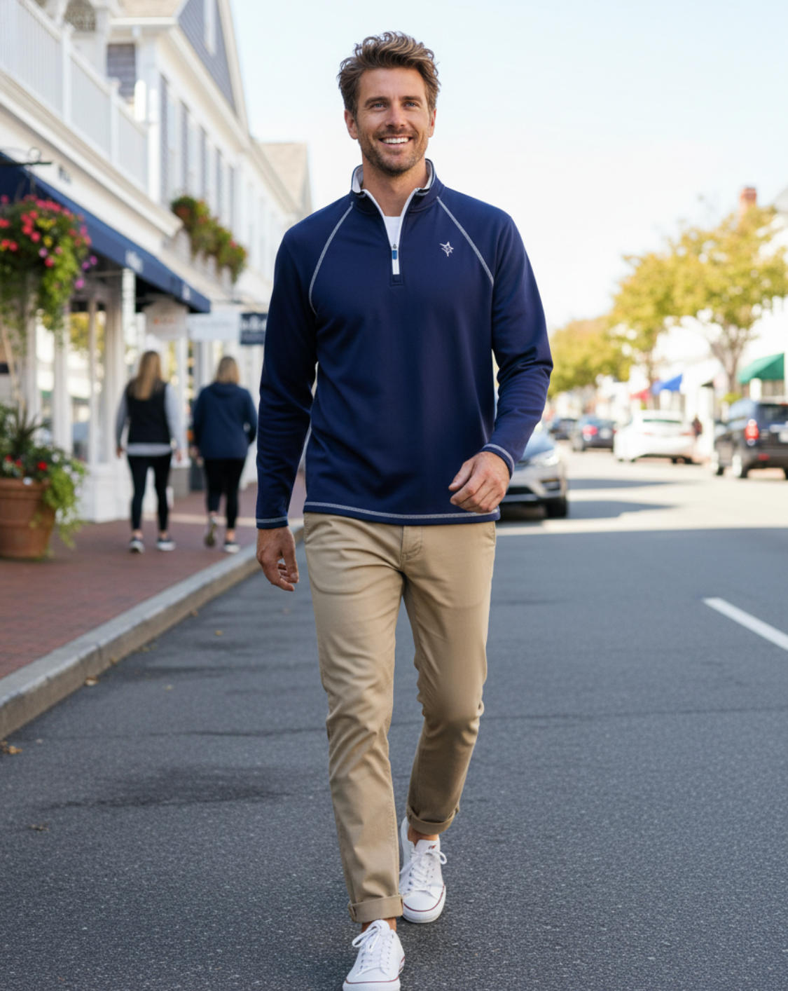 White Water Life New Harbor Quarter Zip Effortless Comfort — construction detail