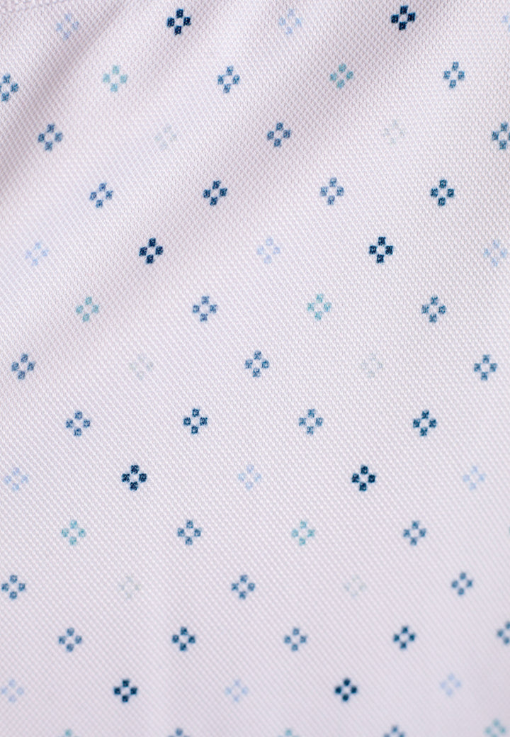 Buki Newport Ditsy Short Sleeve Tech Shirt — detail close-up