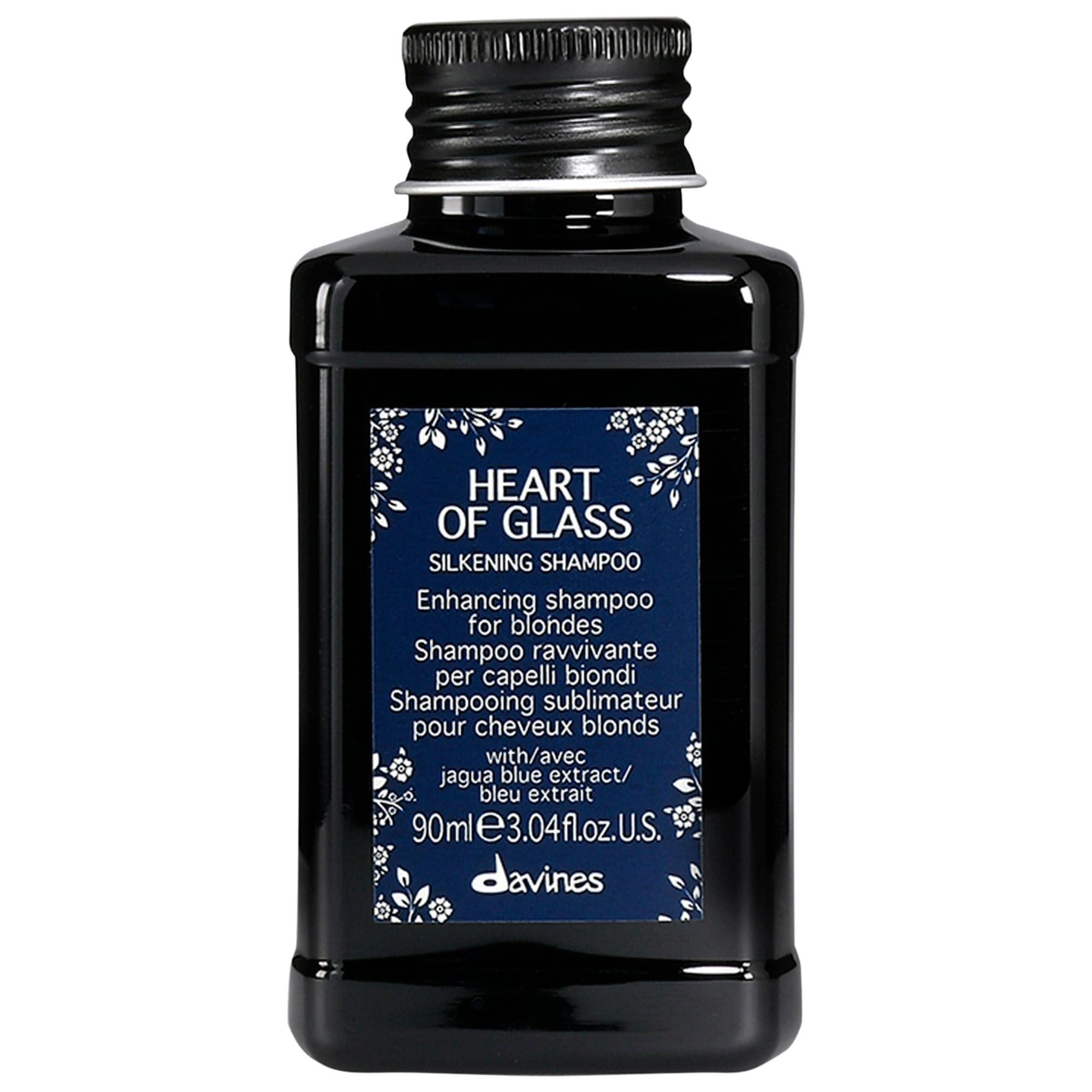 Mini Heart of Glass Silkening Shampoo for Blondes - Vegan, Color Safe, Brassiness Reducing Shampoo