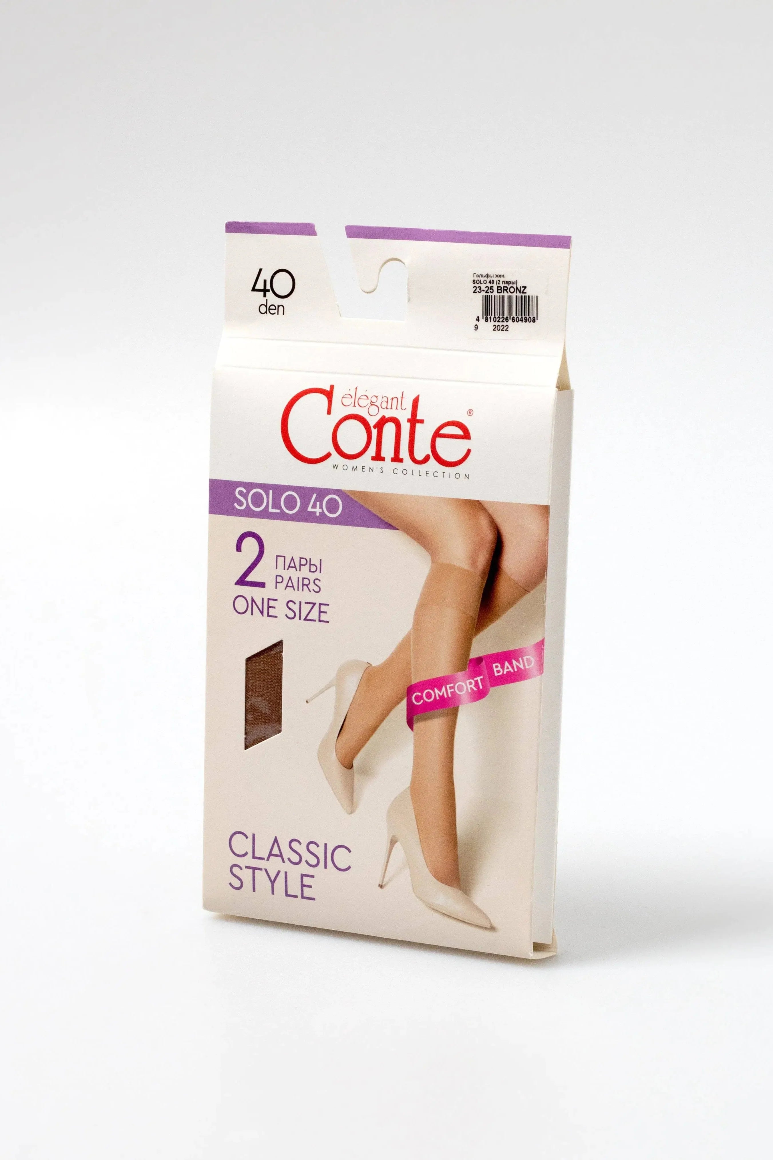 TheRanok.com Knee Highs Conte Solo 40 Den (2 pairs) — size reference
