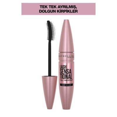 Maybelline Lash Sensational: Volumizing, Curling, Water Resistant Black Mascara - Dramatic Volume & Long Lasting Definition
