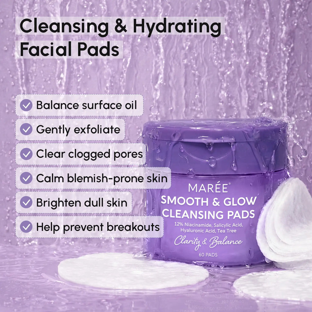 Maree 12% Niacinamide Smooth & Glow Pads — lifestyle context