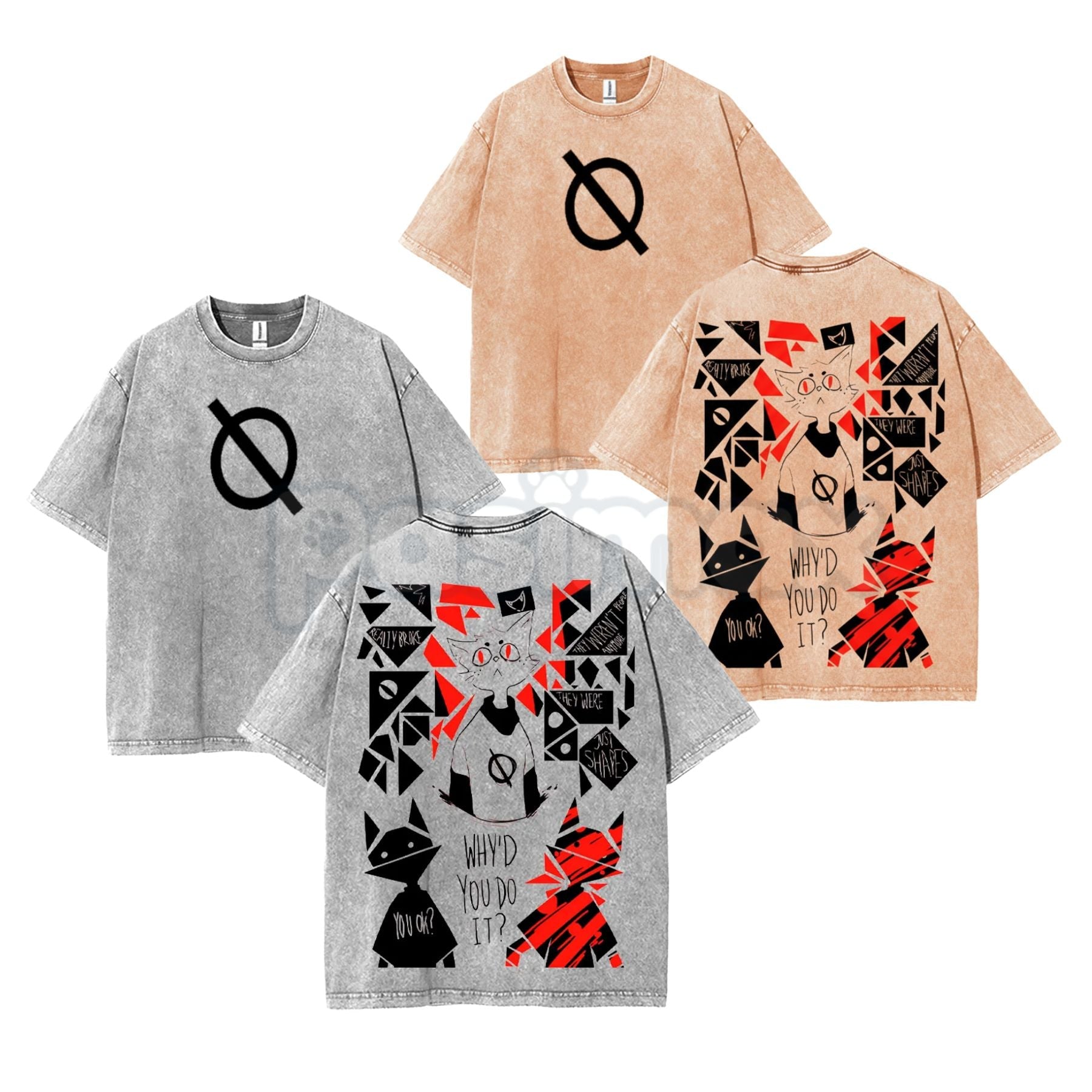 Pasimax Night in The Woods Mae Borowski T-Shirt – Double Printed Acid Washed Anime Graphic Tee — main product shot
