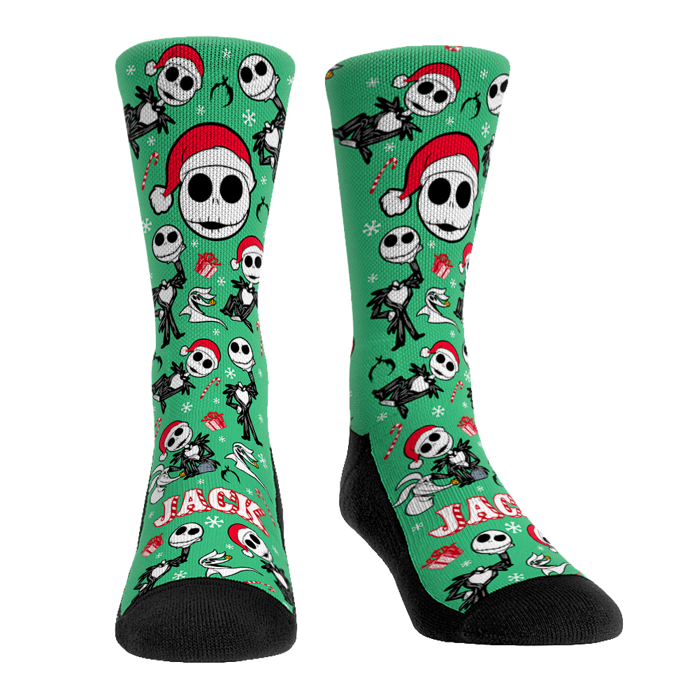 Rock 'Em Socks The Nightmare Before Christmas - Santa Jack All-Over — main product shot
