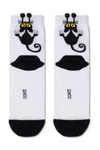 TheRanok.com Cotton Socks Conte Classic 233 - Picot "Black cat" — lifestyle context
