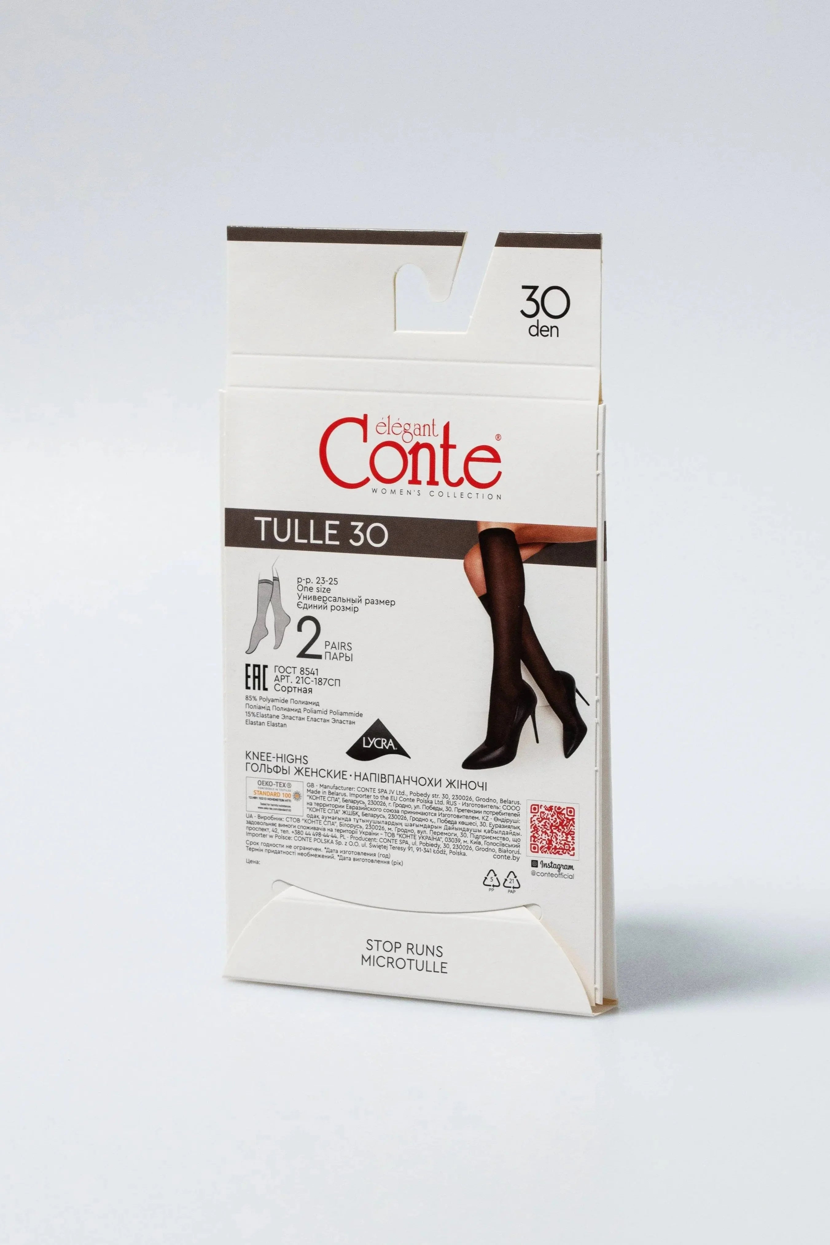 TheRanok.com Knee Highs Conte Tulle 30 Den (2 pairs) — alternative angle
