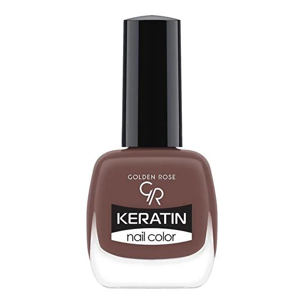 Golden Rose Keratin Nail Polish - Long-Lasting Color & Nourishment, Shade No. 118
