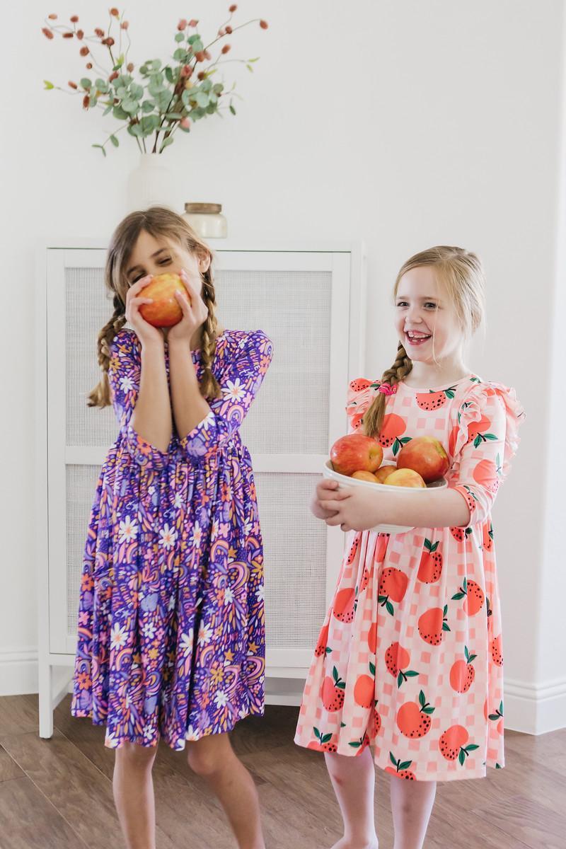 Mila & Rose ® No Bad Days 3/4 Sleeve Pocket Twirl Dress — side view