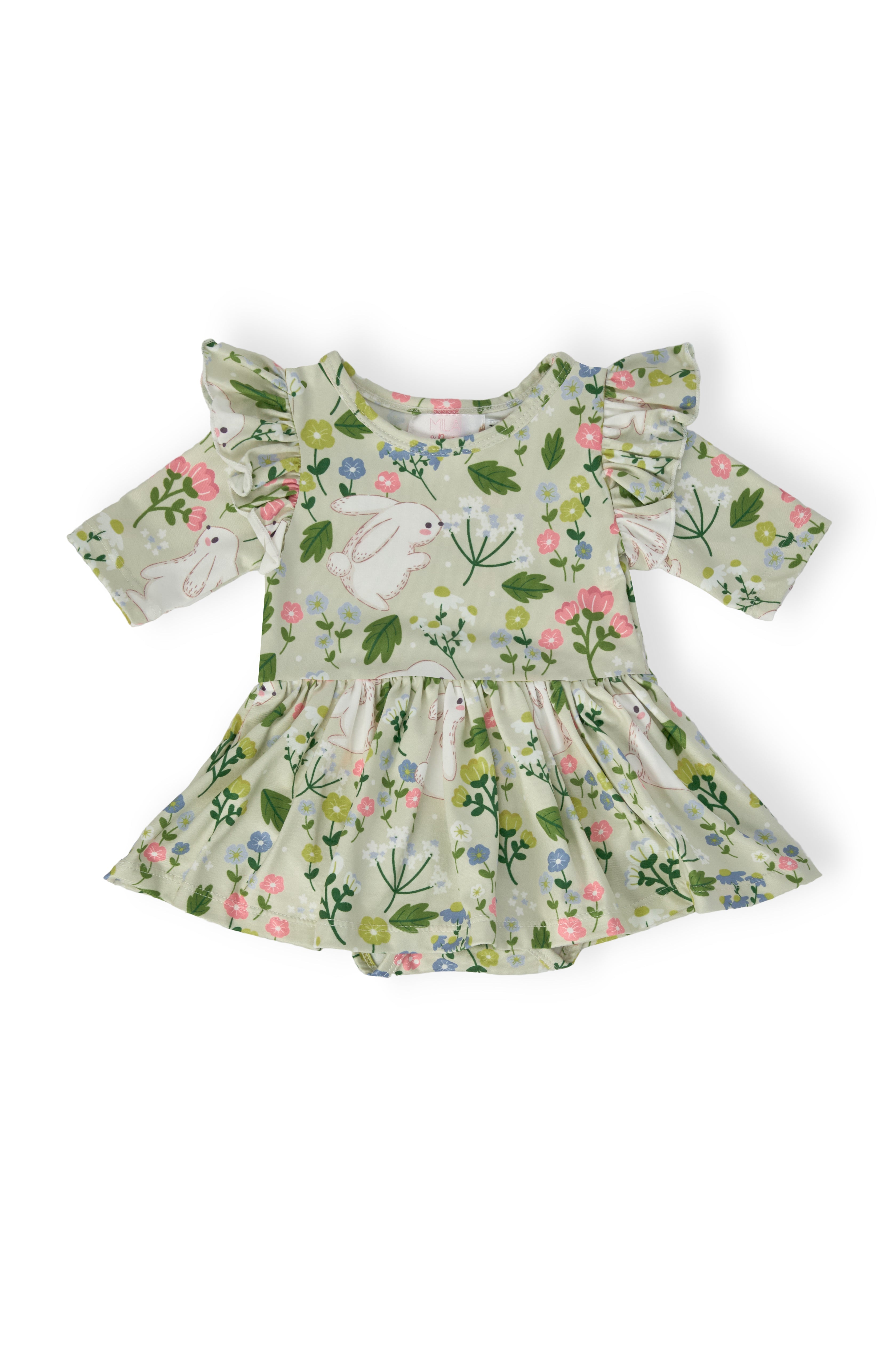 Mila & Rose ® No Bunny Like You Twirl Flutter Bodysuit — main product shot
