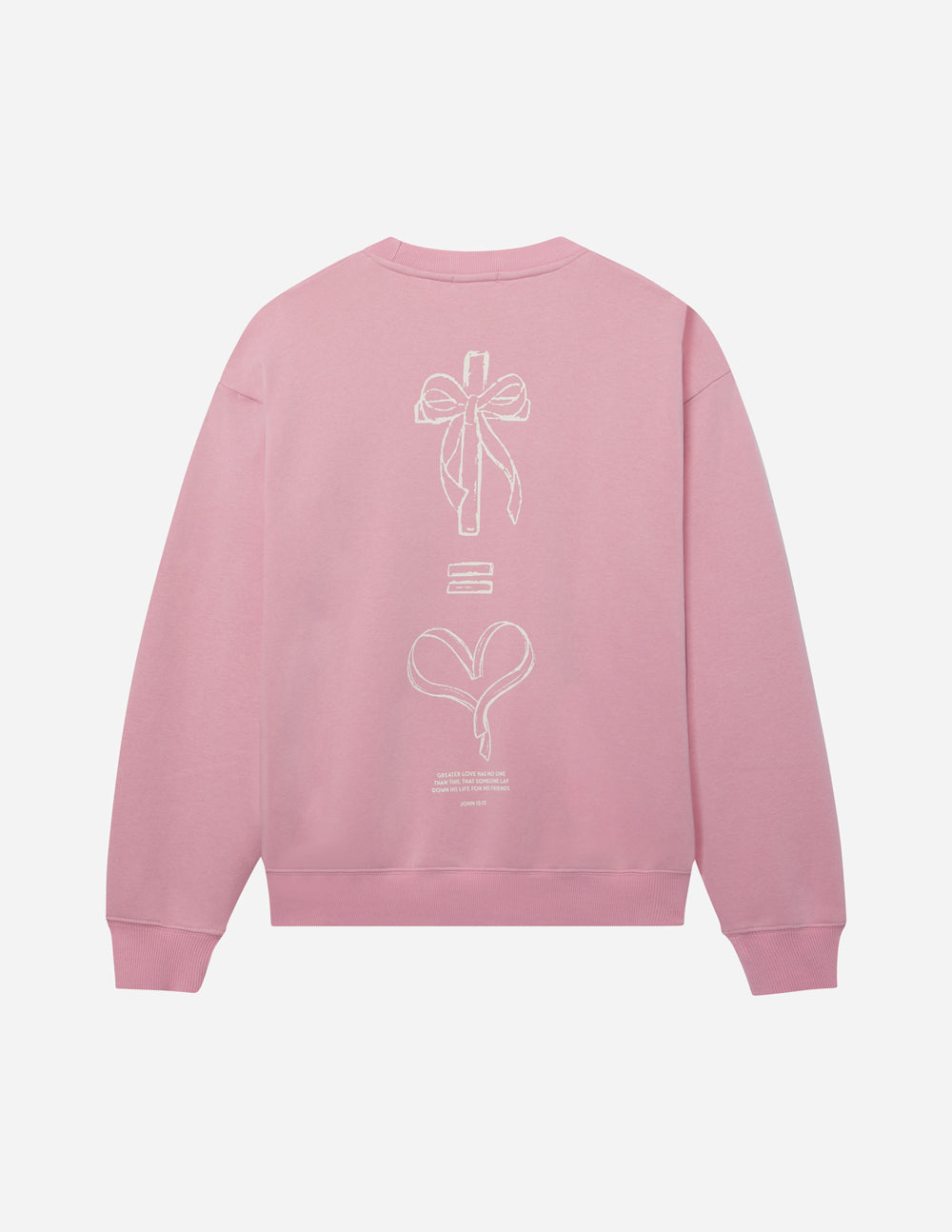 Elevated Faith No Greater Love Unisex Crewneck — product on model