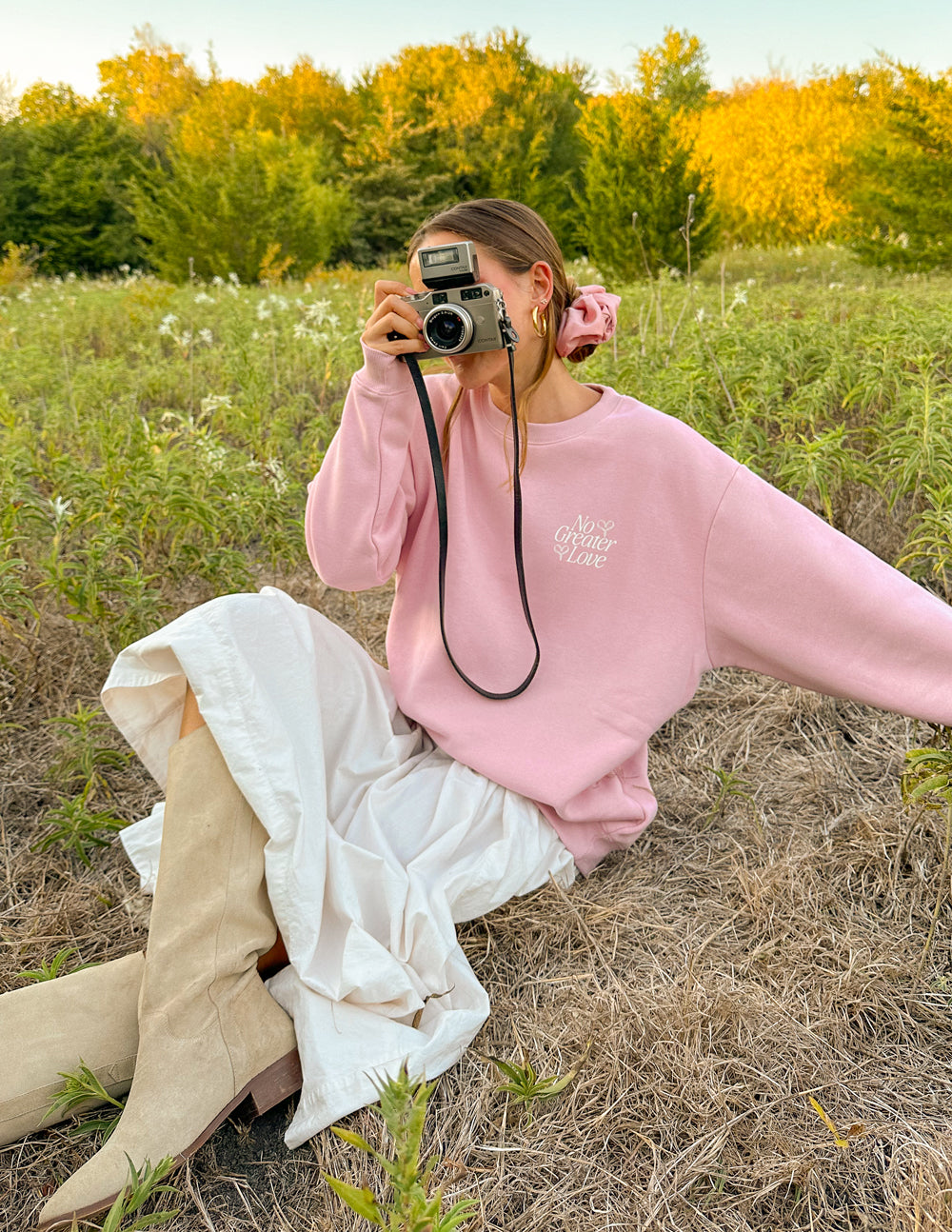 Elevated Faith No Greater Love Unisex Crewneck — detail shot 6