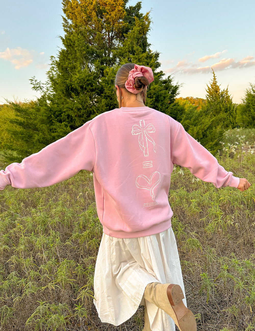 Elevated Faith No Greater Love Unisex Crewneck — detail shot 8