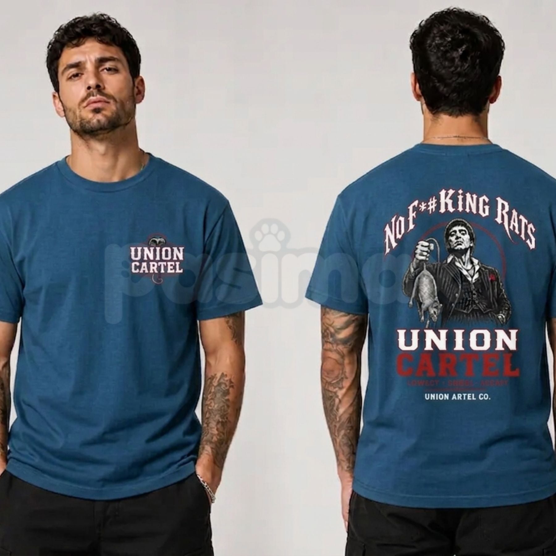 "No Fuking Rats" Graphic T-Shirt – Bold Streetwear Statement Tee