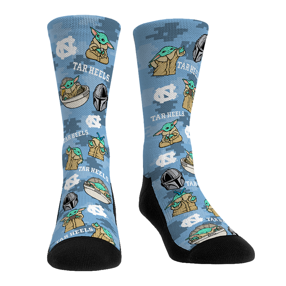 Rock 'Em Socks North Carolina Tar Heels - Star Wars  - Grogu All-Over — main product shot