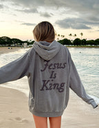 Elevated Faith Not Sorry Jesus Is King Unisex Hoodie — detail shot 8