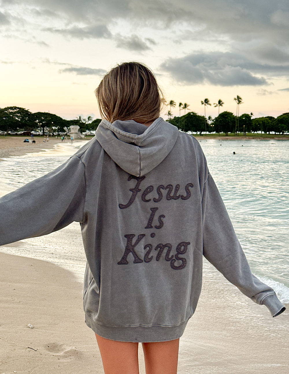 Elevated Faith Not Sorry Jesus Is King Unisex Hoodie — detail shot 8