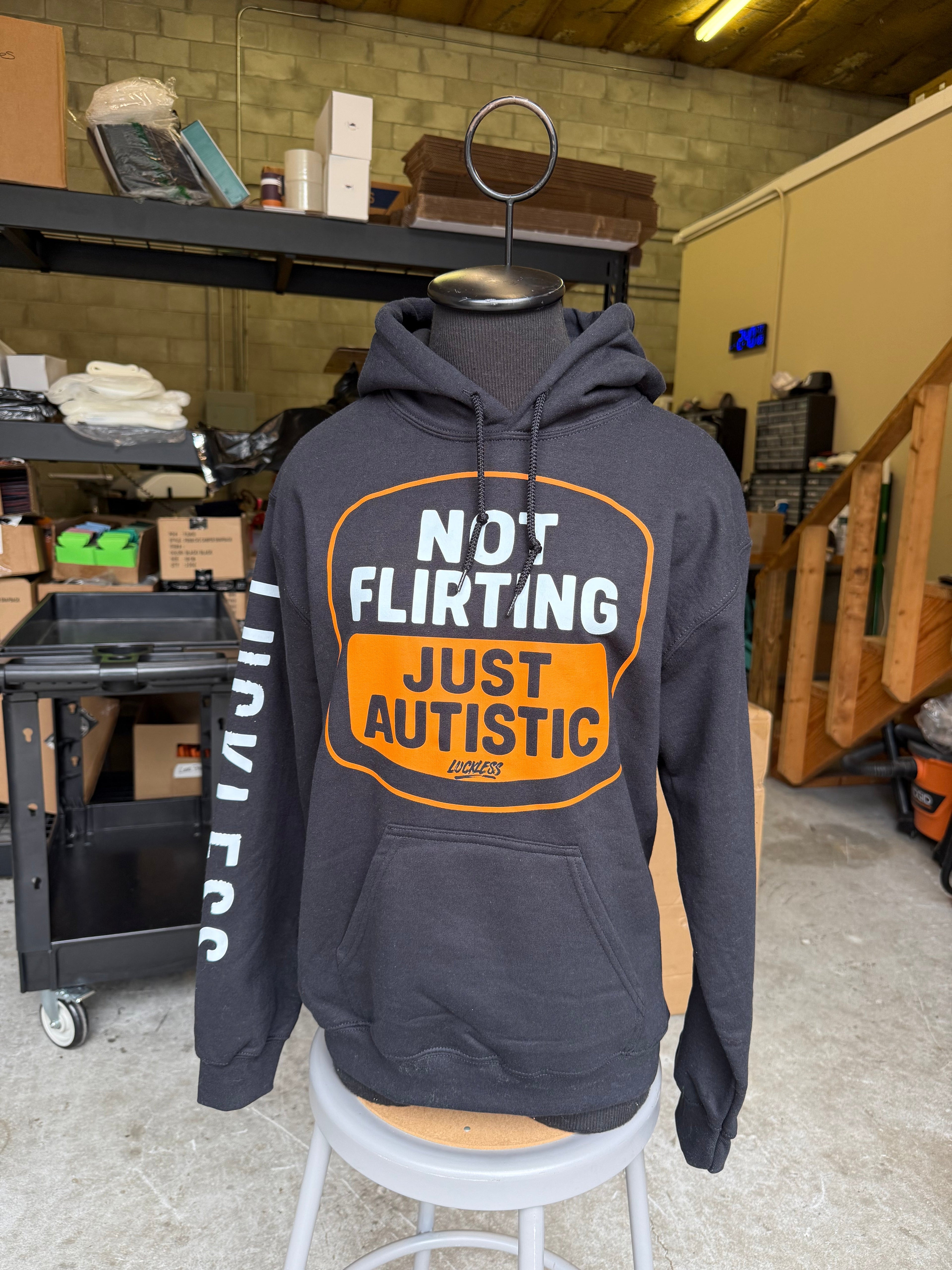 Luckless Outfitters Not Flirting Hoodie — alternative angle