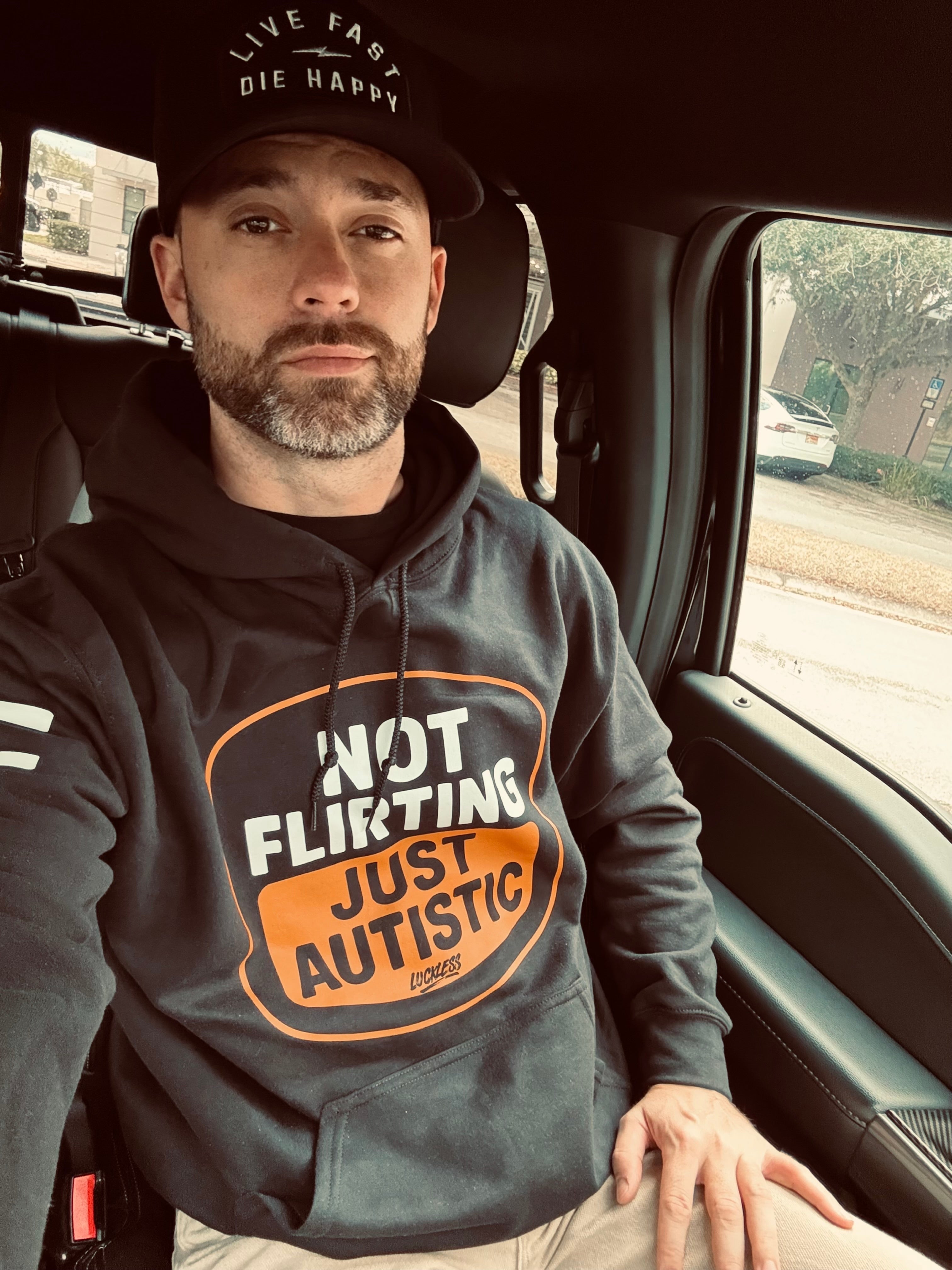 Luckless Outfitters Not Flirting Hoodie — lifestyle context