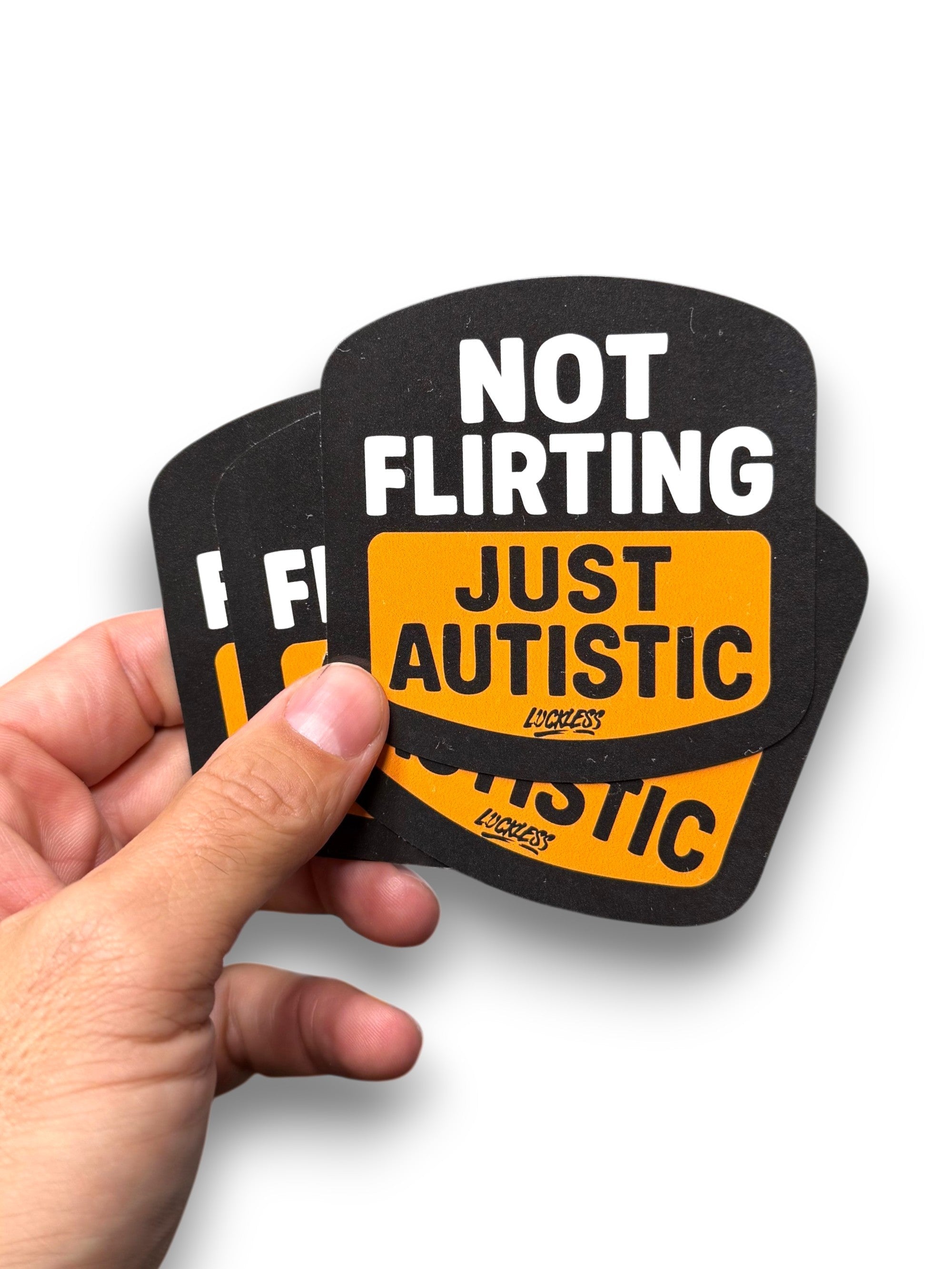 Luckless Outfitters Not Flirting Sticker — main product shot