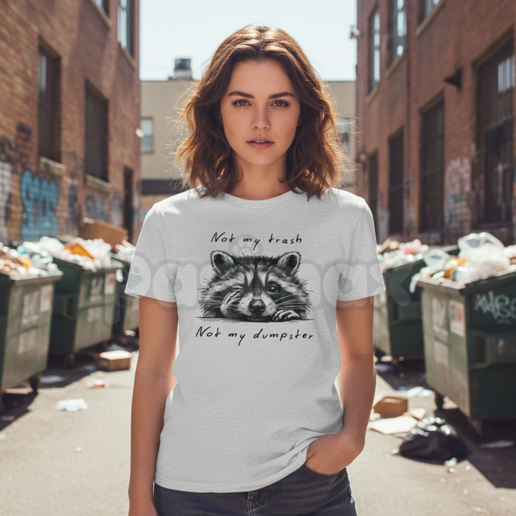 Pasimax "Not My Trash Not My Dumpster" Funny T-Shirt — main product shot