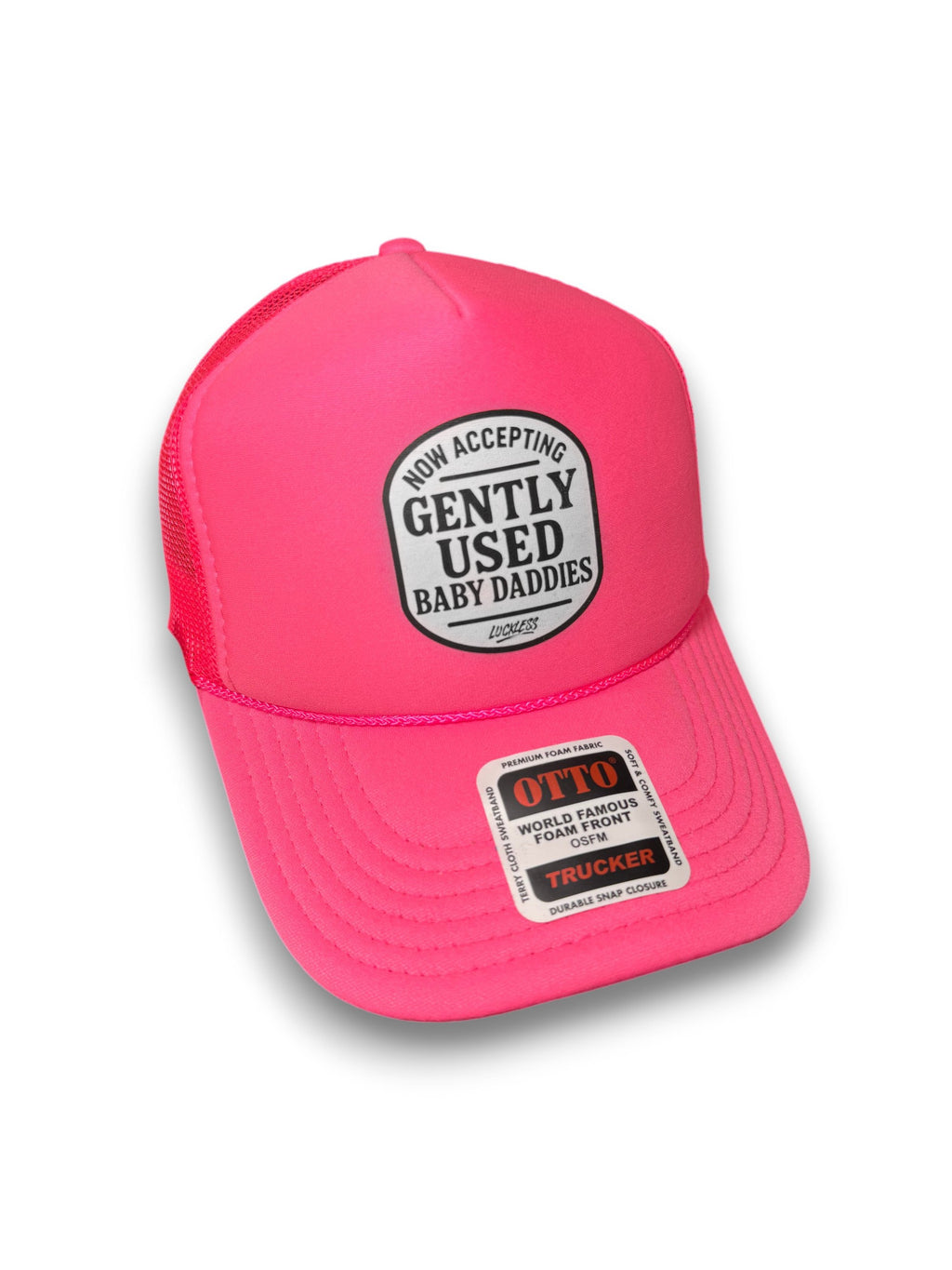 Luckless Outfitters Now Accepting Gently Used Baby Daddies Trucker Hat — main product shot