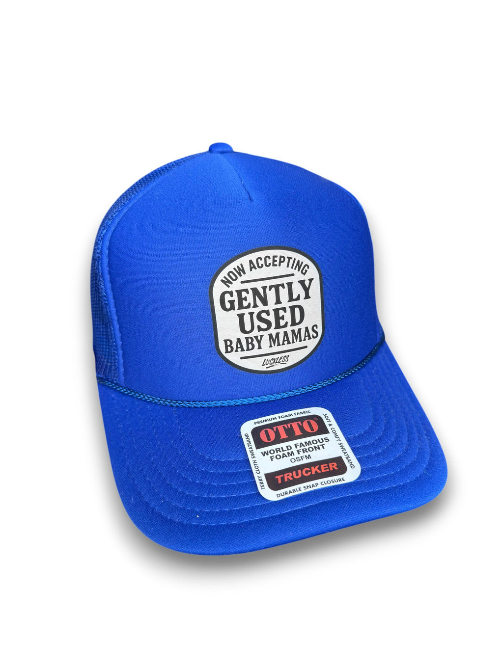 Luckless Outfitters Now Accepting Gently Used Baby Mamas Trucker Hat — main product shot