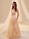 Nude A-Line Wedding Dress Petticoat , Two Hoops Underskirt with Waist Corsage – Bridal Port