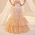 Nude Trumpet Petticoat Skirt with Waist Corsage and 3 Hoops , Bridal Crinoline Slip – Bridal Port