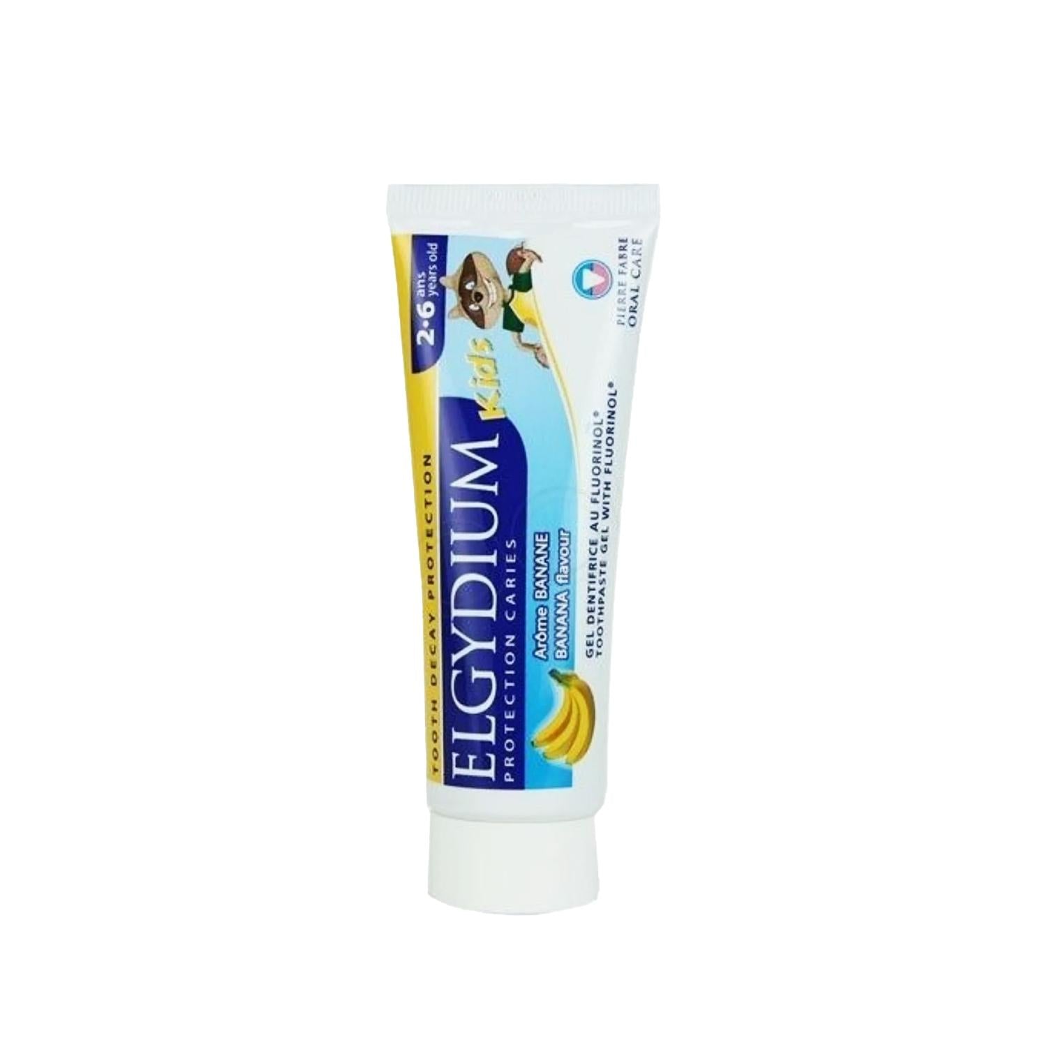 Elgydium Banana Flavored Children's Toothpaste for 2-6 Years Old - Gentle, Safe, and Effective Oral Care